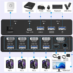 4 Port KVM Switch 240Hz