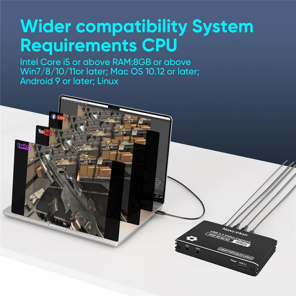 2K 144FPS USB 3.2 HDMI Capture