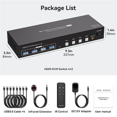 8K HDMI KVM Switch 4x2