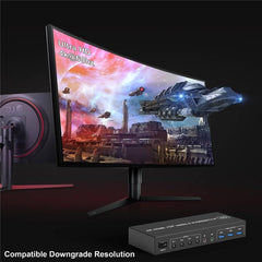 4K HDMI DP KVM Switch 4x2