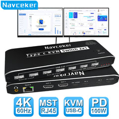 USB C KVM Switch 2x2