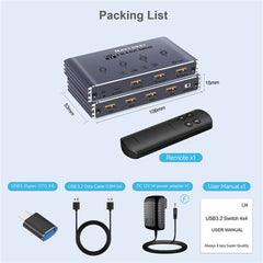 USB 3.2 Switch for 4 Computers