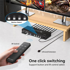 8K HDMI+DP KVM Switch 4x2