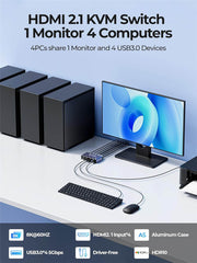 4 Port KVM Switch 240Hz