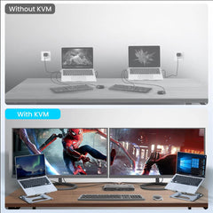 USB C KVM Switch 2x2