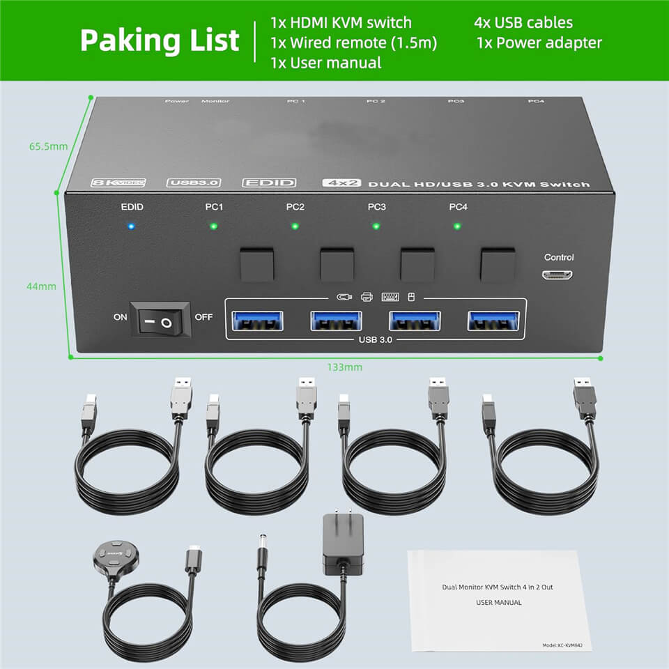 8K HDMI KVM Switch EDID