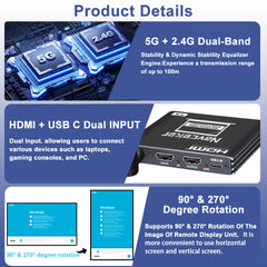 Wireless USB C HDMI Kit 100m