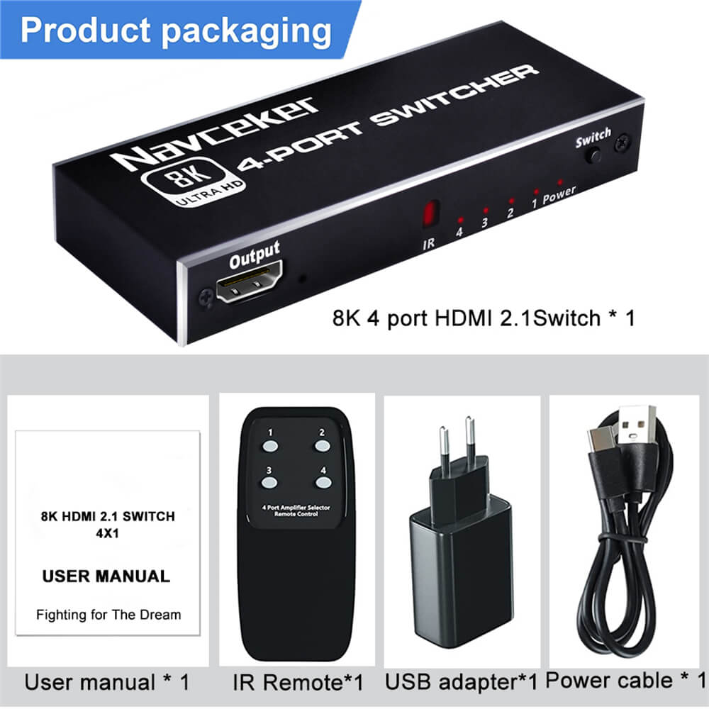 8K 4x1 HDMI Switch